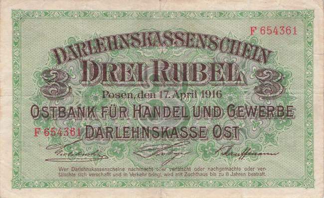 ro. 460 3 Rubel 1916